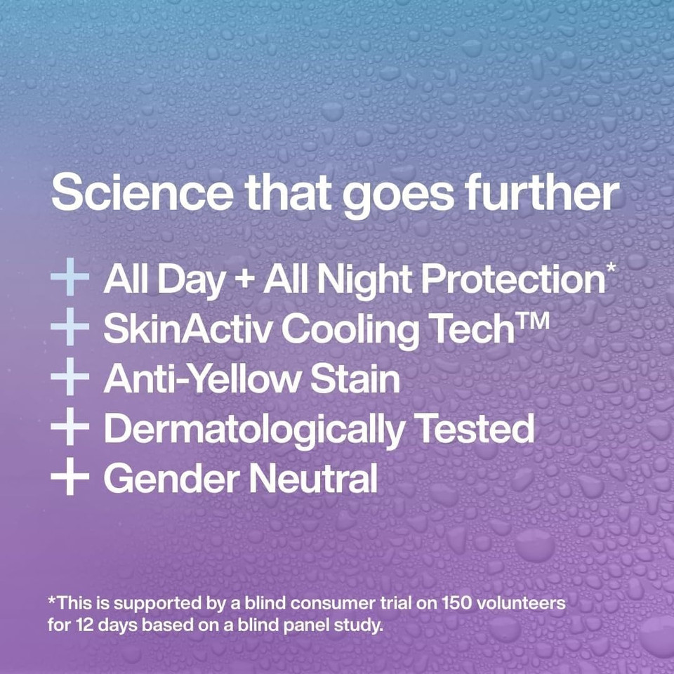 INEOS Skin Science - All Day + All Night 24H Freshness + Protection Antiperspirant Deodorant Roll On White Orris + Cherry - With SkinActiv Cooling Tech - Plant Powered 50ml