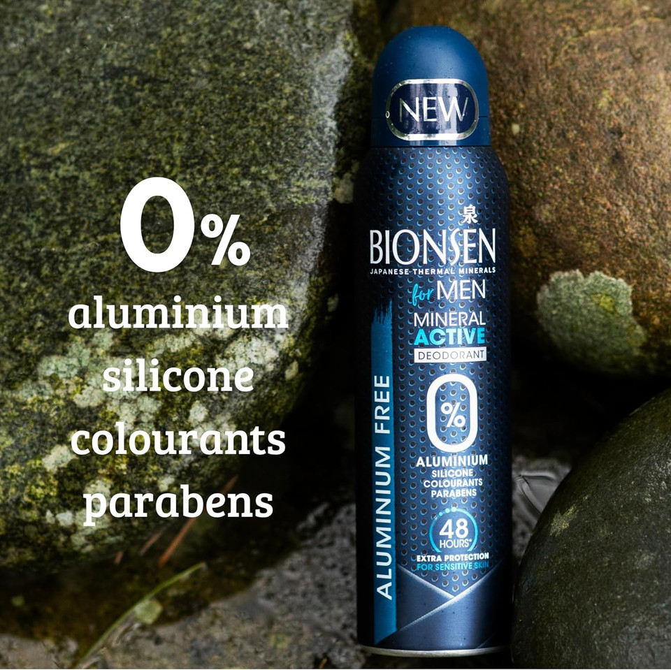 Bionsen Mineral Active for men spray | |Japanese Minerals | 48 Hrs Protection |150ml