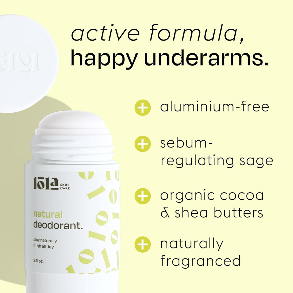 Natural Deodorant for Women and Men, All Natural, Soothing and Refreshing, Aluminum Free and Baking Soda Free, Vegan, 2.6 Oz