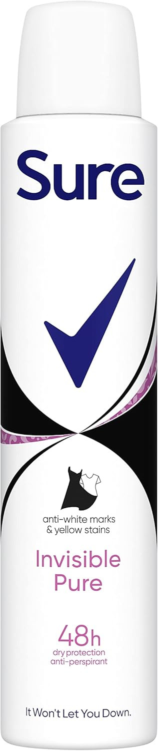 Sure Invisible Pure Anti-Perspirant Aerosol 200ml