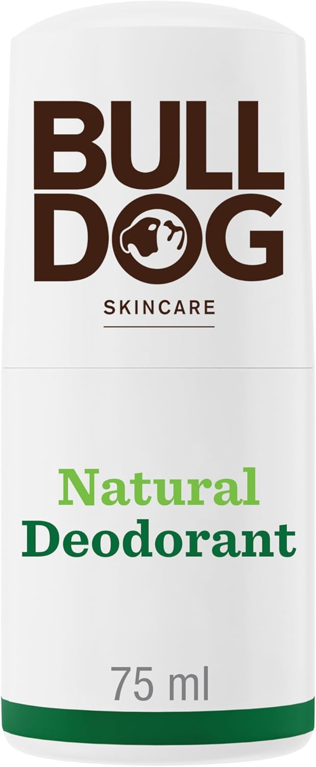 Bulldog Skincare Original Roll On Natural Deodorant, White, Patchouli, 75 ml (Pack of 2)