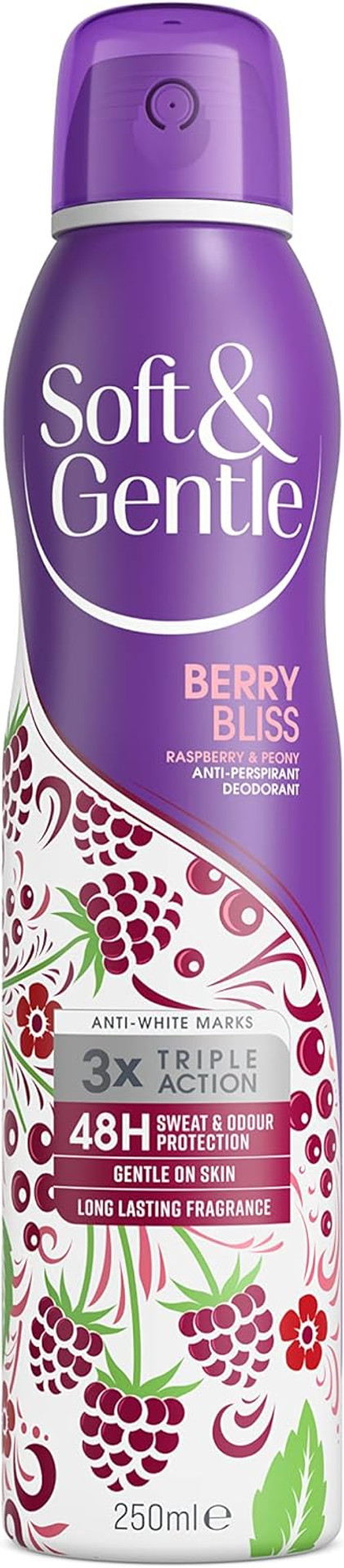 Soft & Gentle Berry Bliss Anti-Perspirant Deodorant Spray 250ml
