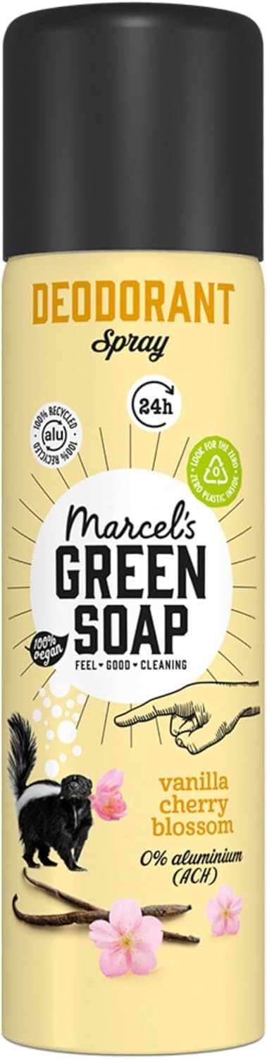 Marcel's Green Soap Anti-perspirant Deodorant Spray Argan & Oudh - Aluminium Free and Microplastic Free Formula - Vegan