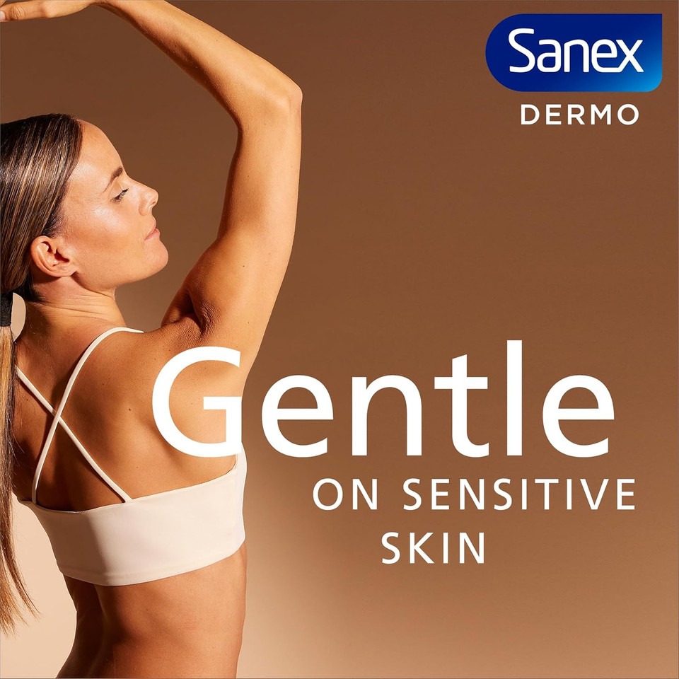 Sanex Dermo Sensitive Roll-On Antiperspirant 6x50ml - antiperspirant deodorant - 48-hour sweat & odour protection - gentle on sensitive skin - restores skins natural pH - dermatologically tested