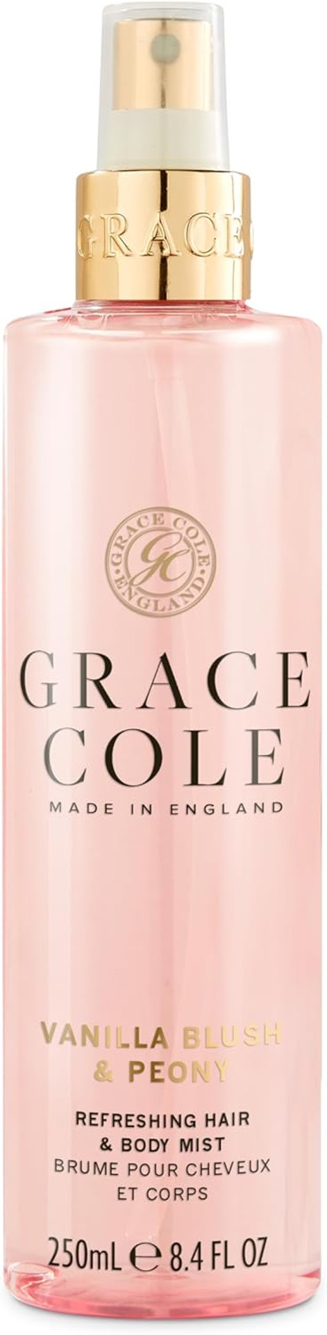 Grace Cole Body Spray 250ml - Ginger Lily & Mandarin Fragrance - Womens Hair & Body Mist - Refreshing, Moisturising Spray With Essential Oils - Vegan - Made In England