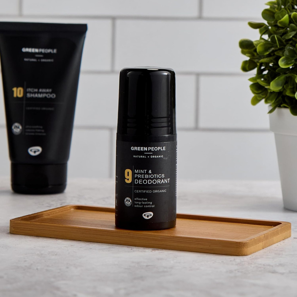 Green People For Men No. 9 Mint and Prebiotics Deodorant - Vegan, Organic & Cruelty Free, 75ml