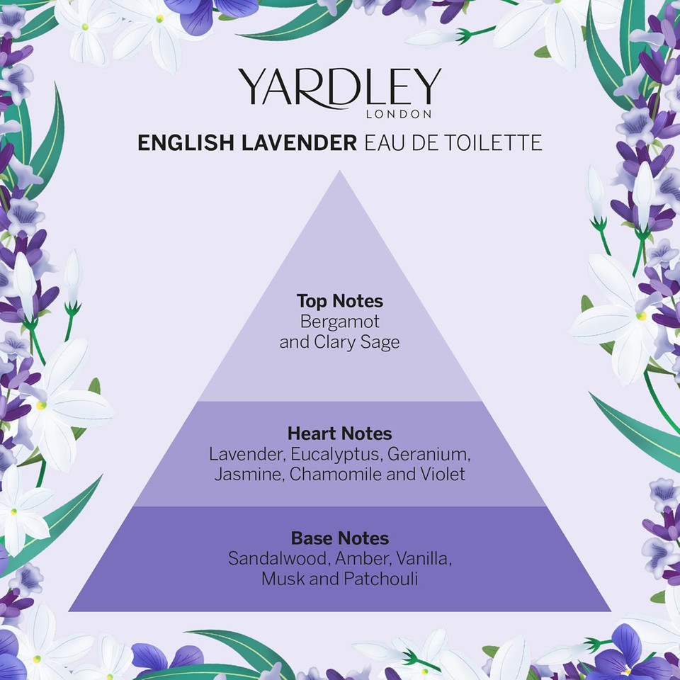 Yardley London English Lavender EDT/ Eau de Toilette Perfume, 50 Milliliters