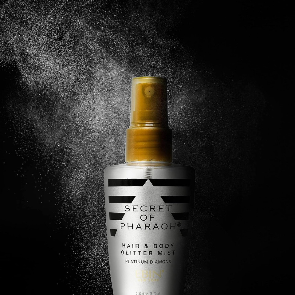 EBIN NEW YORK Secret of Pharaoh Hair & Body Glitter Mist Spray, Easy to Apply, Hydrating, Cruelty-Free, Gifts for Girls, Boys, Men - Rose Gold, 2.37 fl oz