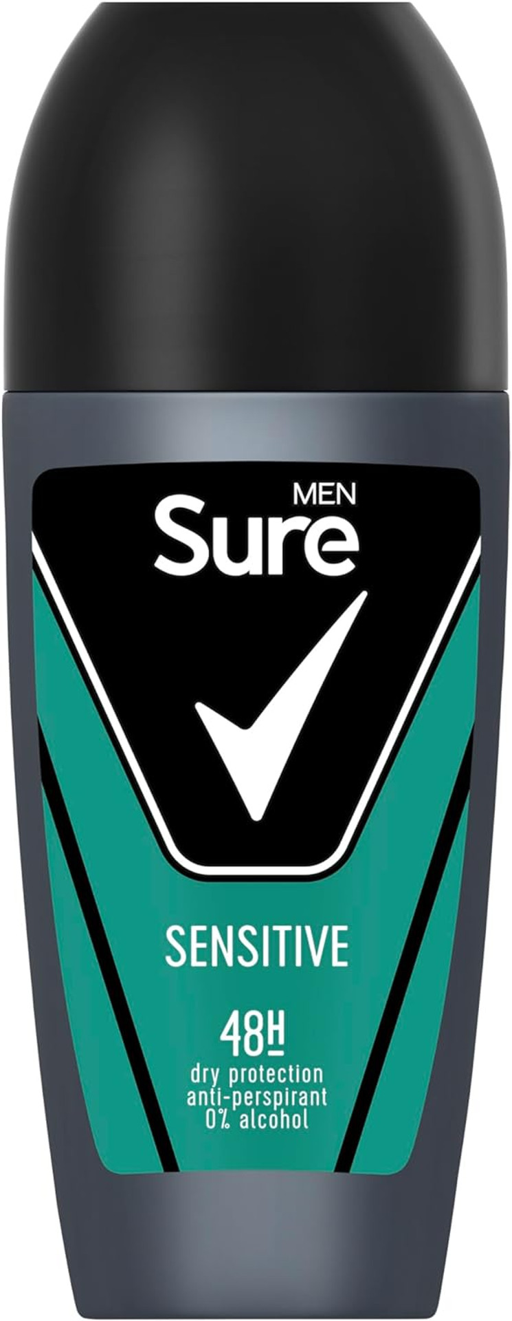 Sure Men Sensitive Anti-Perspirant Roll On Men's Deodorant with MotionSense technology for 48 hour protection against sweat and odour 6x 50 ml