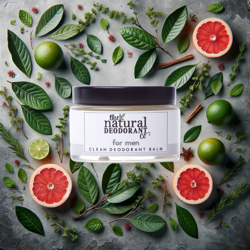 The Natural Deodorant Co, Clean Deodorant Balm For Men 55g, Aluminium Free, Plastic Free, All Day Protection
