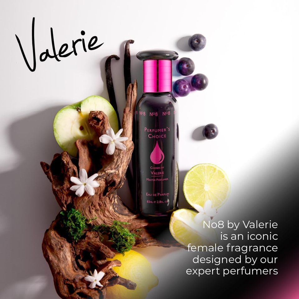 PERFUMER'S CHOICE No 8 by Valerie Perfume for Women. 83ml Eau de Parfum. Luxury Fragrance - Ladies Perfume, Long Lasting Womens Fragrance by Milton-Lloyd