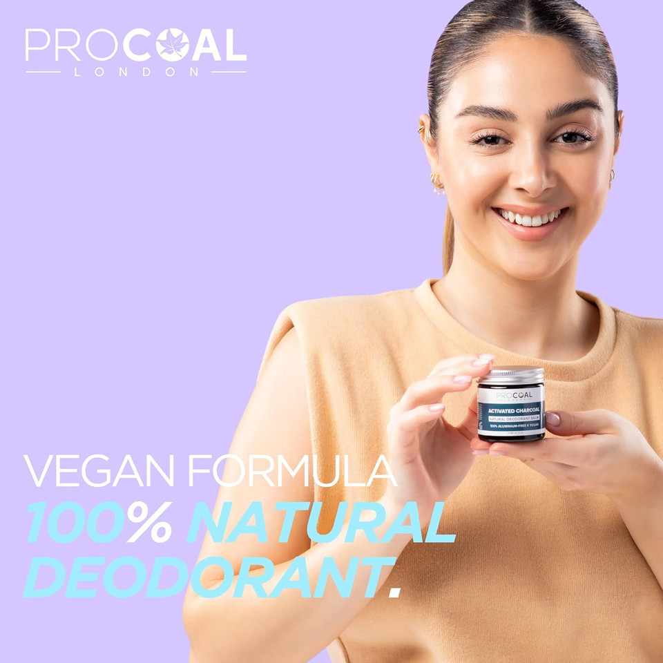 100% Natural Deodorant Balm by Procoal - Zero Potassium Alum, 100% Aluminium Free, Vegan Deodorant For Women & Men, Cruelty-Free, Plastic-free, Made in UK