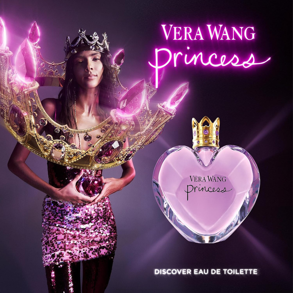 VERA WANG Princess - Eau de Toilette for Women - Fruity & Floral Profile with Notes of Apple, Guava, Vanilla - Medium Longevity - 50ml