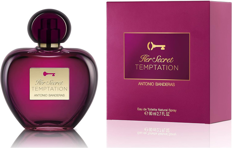 Banderas Perfumes - Her Secret Temptation - Eau de Toilette for Women - Long Lasting - Romantic and Femenine Fragance - Oriental and Sweet Notes - Ideal for Day Wear - 50 ml