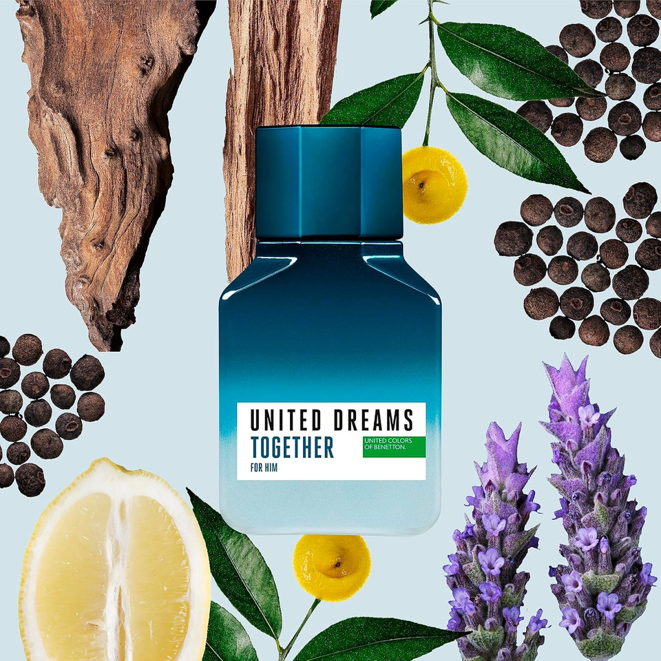Benetton - United Dreams Together, Eau de Toilette for Men - Fresh, Casual and Masculine Fragance - Citrus and Spicy Notes - Ideal for Day Wear - 100 ml
