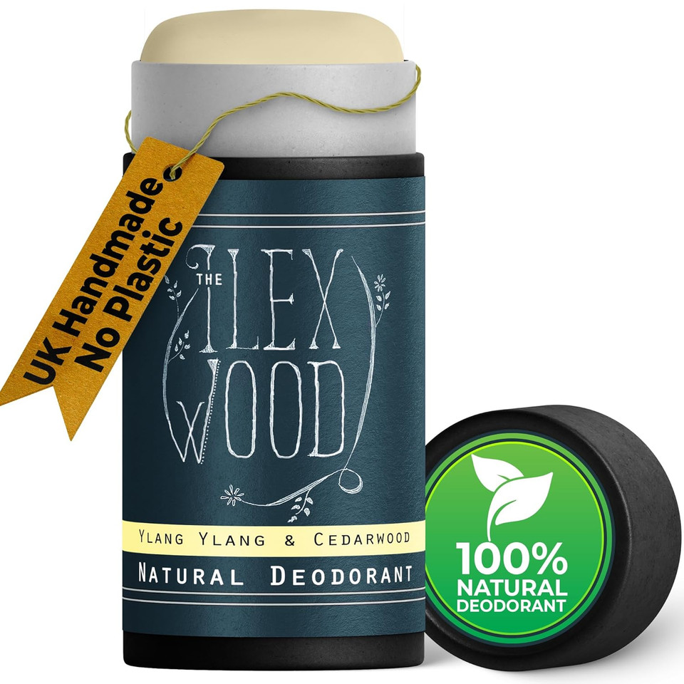 The Ilex Wood - Spiced Patchouli Woody Natural Deodorant Pack of 2 (2 x 70ml). Natural Deo in Eco Friendly Cardboard Tube, Vegan, no Plastic, no Alcohol, no Toxins, no Aluminium Salts & Cruelty Free
