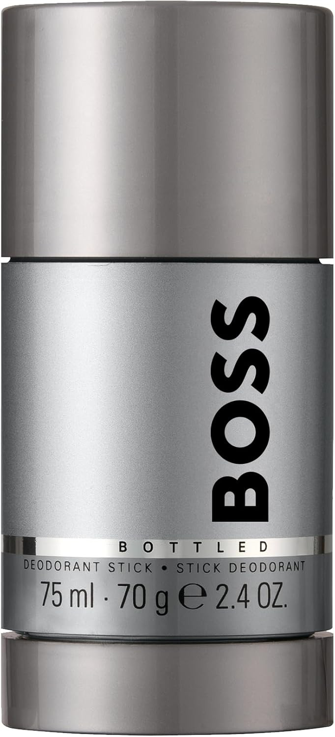 BOSS Bottled Deodorant Stick for Him - Woody Scent with Notes of Apple, Cinnamon and Wood - Light Longevity - 75ml