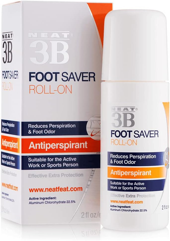 Neat® 3B Foot Saver Roll-On Antiperspirant for Feet 60ml TWIN PACK