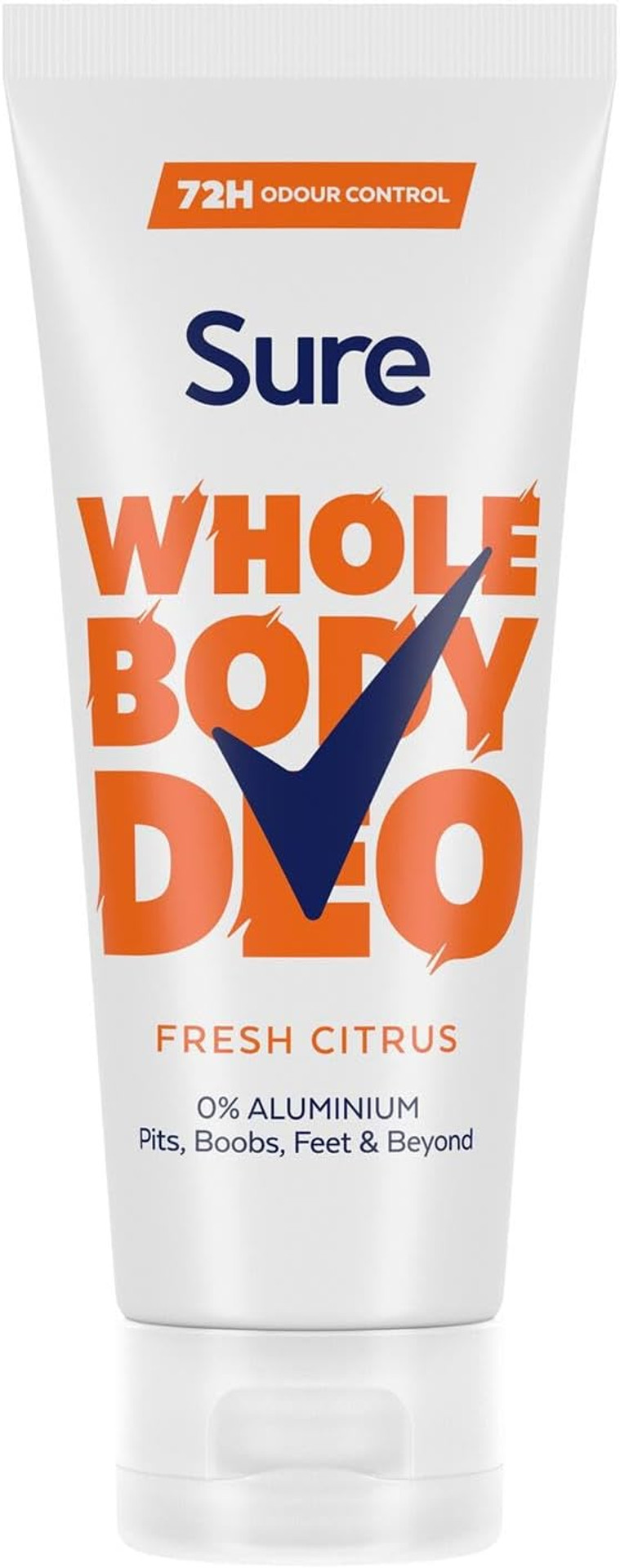 Sure Deodorant Cream Fresh Citrus, Pack of 5, Whole Body Deodorant for Women Aluminium Free Deo Cream with Fresh and Floral Fragrance Provides 48-Hour Odour Control, 75 ml