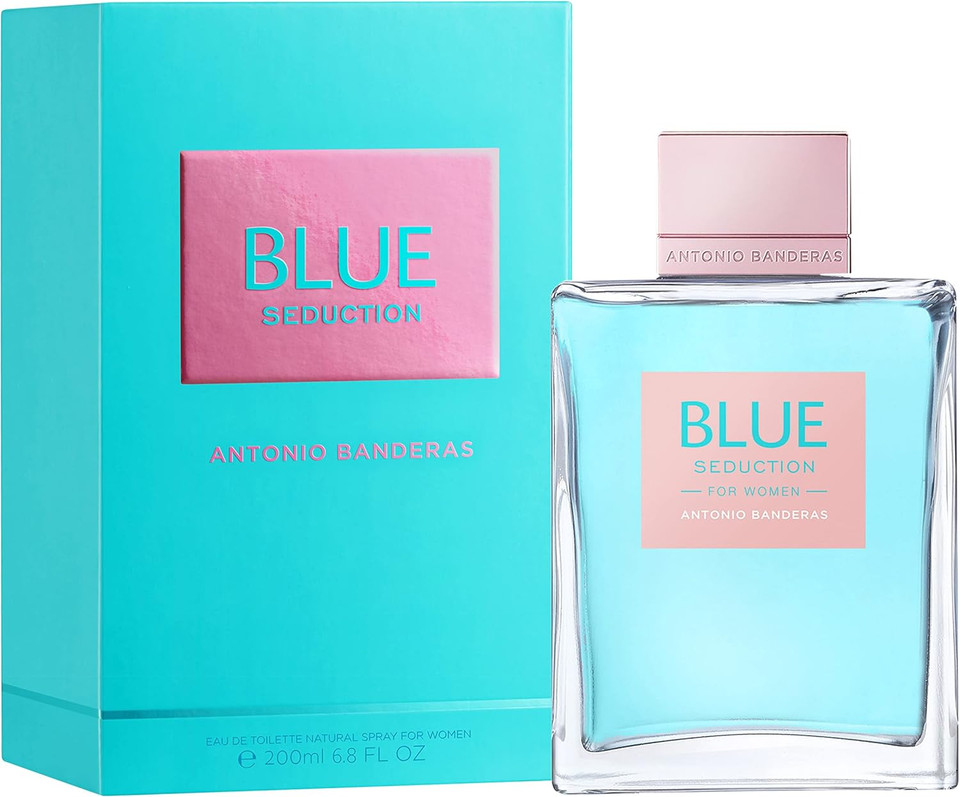 Banderas Perfumes - Blue Seduction Woman - Eau de Toilette for Women - Long Lasting - Fresh, Casual and Femenine Fragance - Floral Aquatic Notes - Ideal for Day Wear - 200 ml