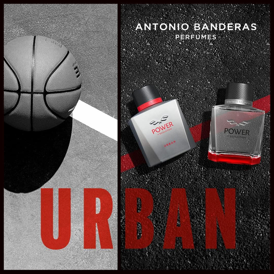 Banderas Perfumes - Power of Seduction Urban, Eau de Toilette for Men - Long Lasting - Elegant, Masculine and Sexy Fragance - Citrus, Woody and Vanilla Scent- Ideal for Day Wear -100 ml