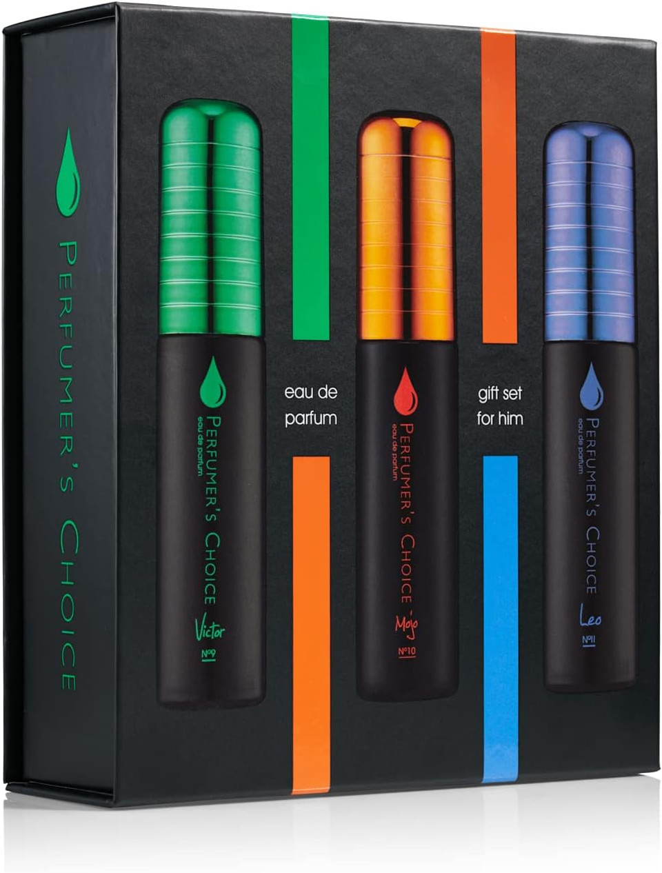 PERFUMER'S CHOICE No 9 by Victor, 10 by Mojo and 11 by Leo - Fragrance for Men - 3 x 50ml Eau de Parfum Gift Set, by Milton-Lloyd