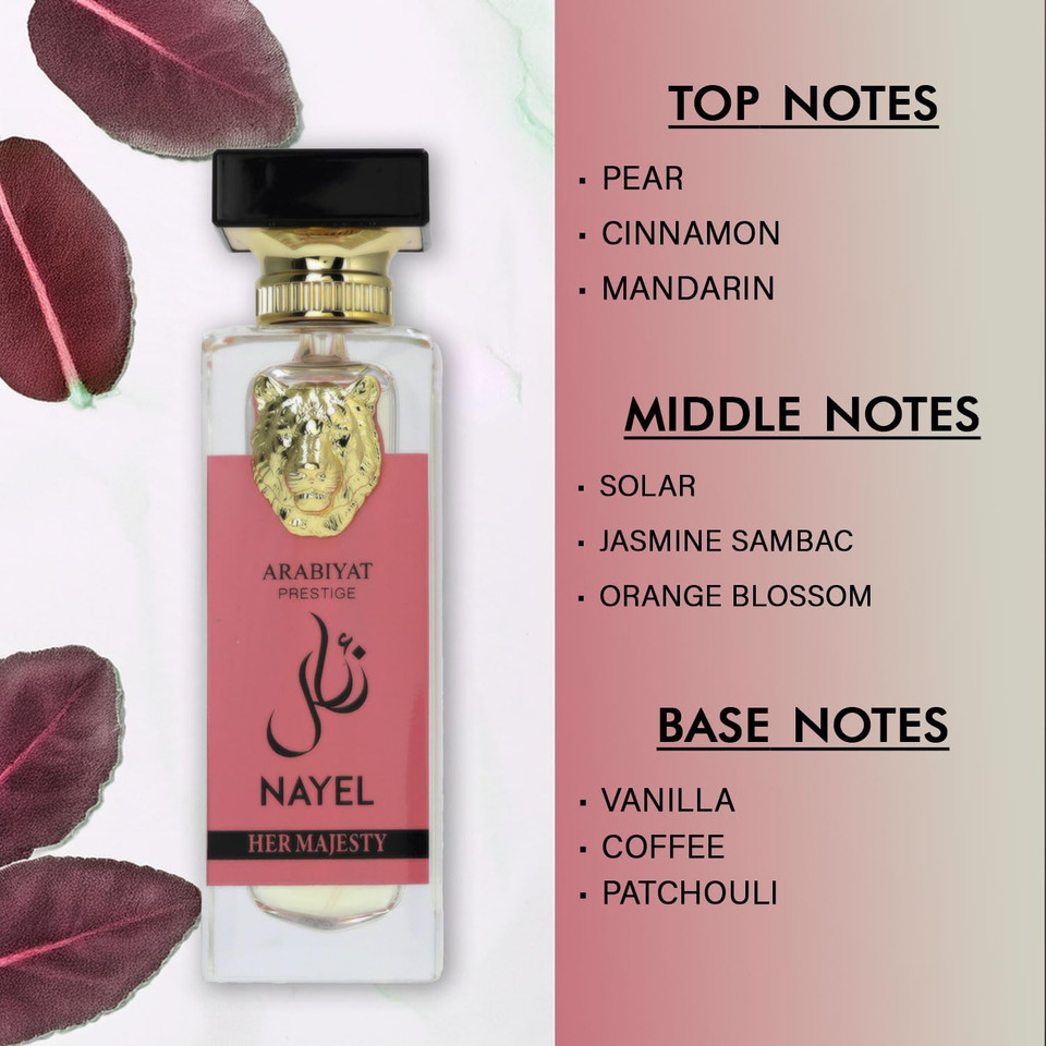 Nayel Her Majesty Arabiyat Prestige For Women Eau de Parfum, 70ml Made in UAE