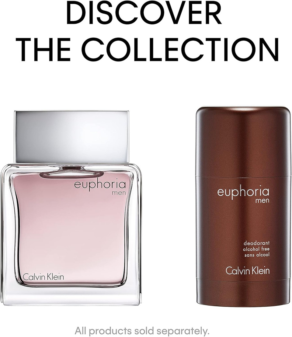 CALVIN KLEIN Euphoria - Eau de Toilette for Men - Chypre Fragrance with Notes of Ginger, Black Basil and Patchouli - Medium Longevity - 100ml