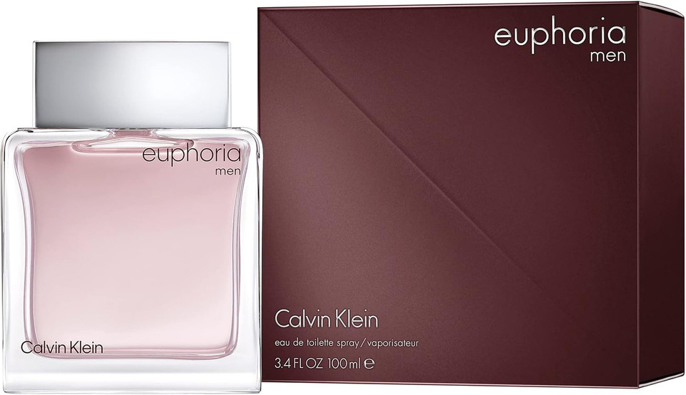 CALVIN KLEIN Euphoria - Eau de Toilette for Men - Chypre Fragrance with Notes of Ginger, Black Basil and Patchouli - Medium Longevity - 100ml