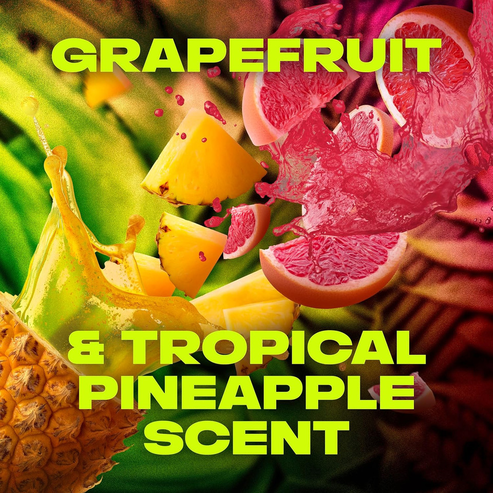 Lynx Epic Fresh Aerosol Body Spray Men's Deodorant Spray with a grapefruit & tropical pineapple scent for 48 hours high definition fragrance 6x 250 ml