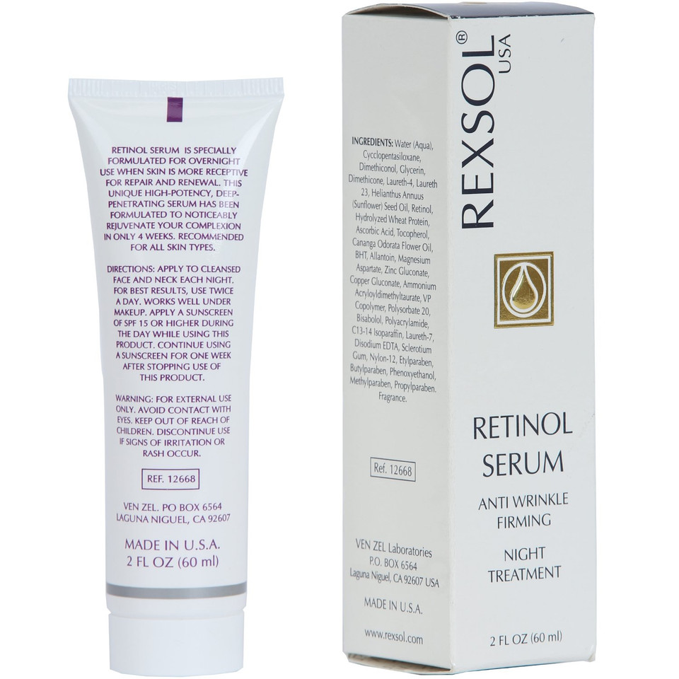 Rexsol Retinol Serum Anti Wrinkle Firming | Best Antioxidant Serum For Face | Pure Vitamin C For Face, Pure Retinol Vitamin Serum | Utmost Anti Wrinkle Serum For Deep Wrinkle Treatment (2 Fl Oz)