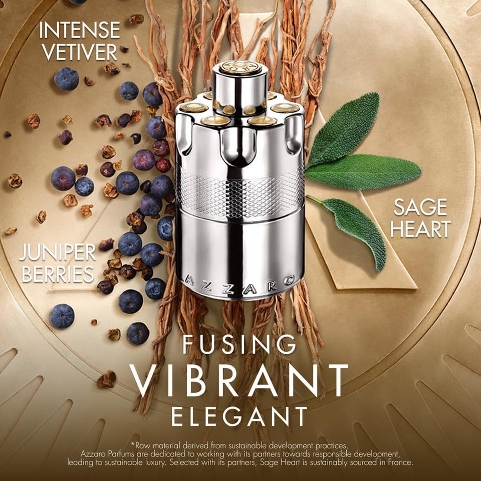 Azzaro Wanted Eau de Parfum, Energising & Intense Mens Cologne, Woody, Aromatic & Spicy Fragrance, Lasting Wear, Luxury Perfume for Men