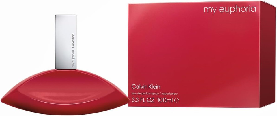 CALVIN KLEIN My Euphoria - Eau de Parfum for Women - Amber Floral Fragrance with Notes of Blackcurrant Buds Essence, Orchid Flambé Accord and Cypriol Essence - High Longevity - 100ml