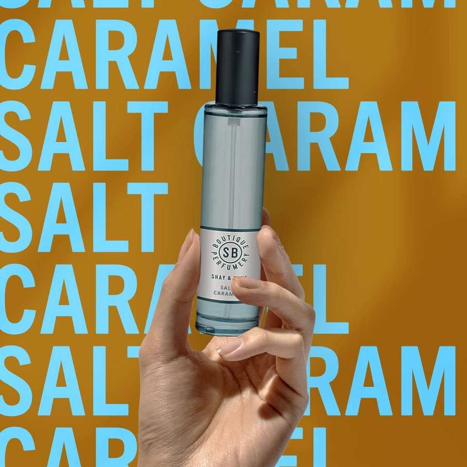 SHAY & BLUE Natural Spray Fragrance Caramel Bourbon Vanilla and Sea Salt