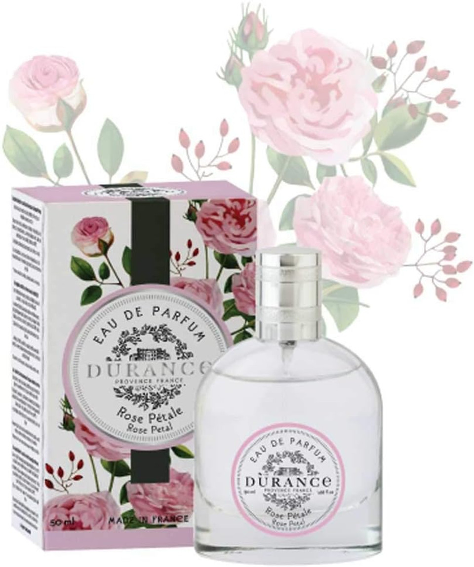 Durance Eau de Parfum For Women (50ml) Rose Petal Scent, Women's Luxury Fragrance - Natural & Safe, Long Lasting