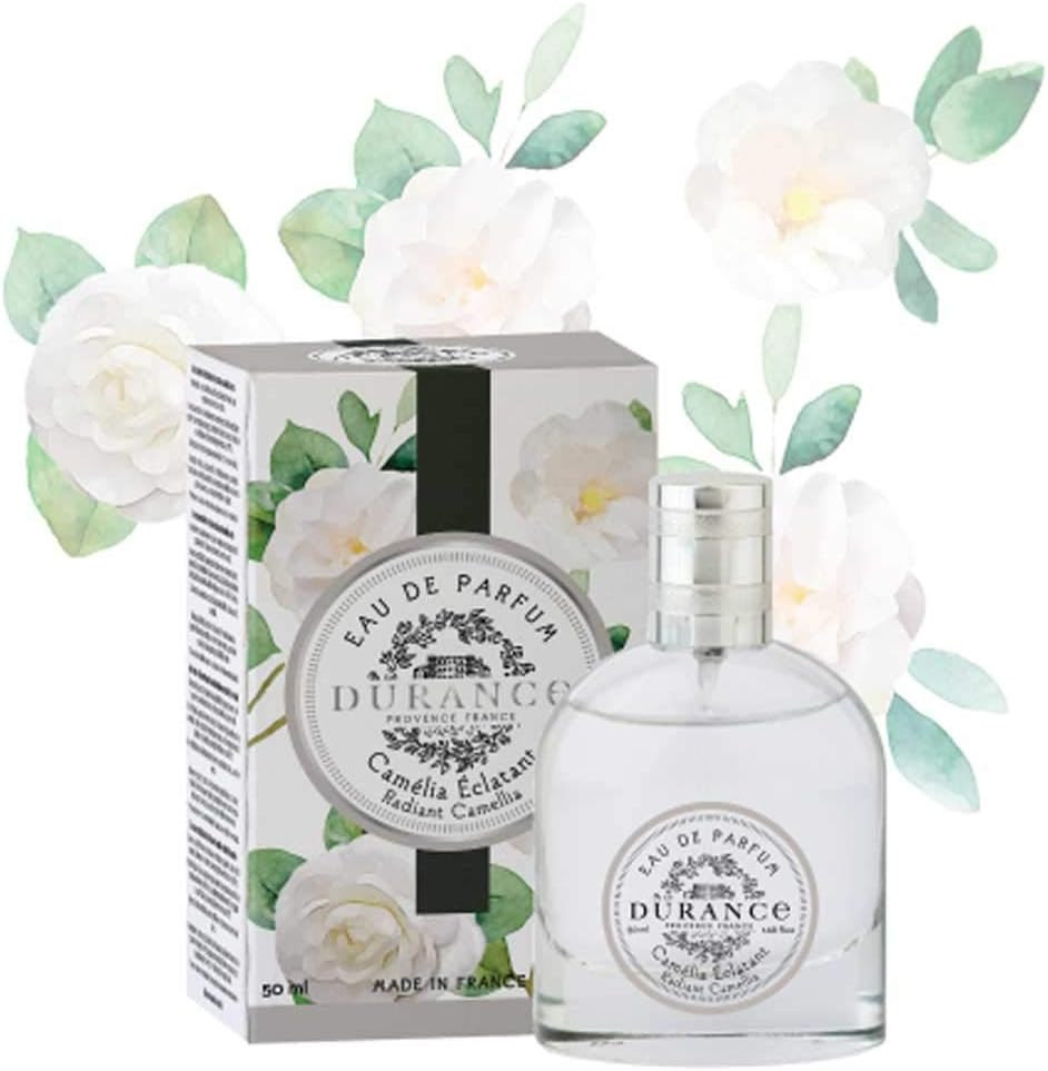 Durance Eau de Parfum For Women 50ml, Radiant Camellia Scent, Women's Luxury Fragrance - Natural & Safe, Long Lasting