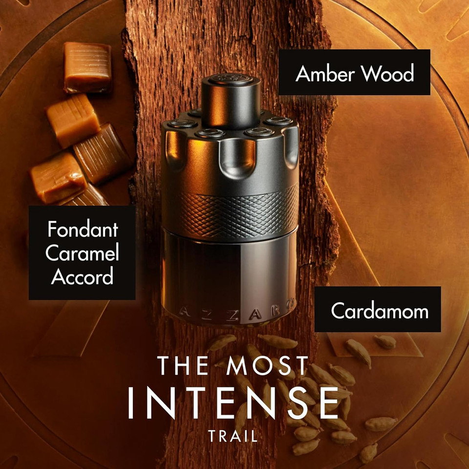 Azzaro The Most Wanted Eau de Parfum Intense, Woody & Seductive Men's Cologne, Ambery & Spicy Fragrance for Date Night, Lasting Wear, Luxury Perfume for Men