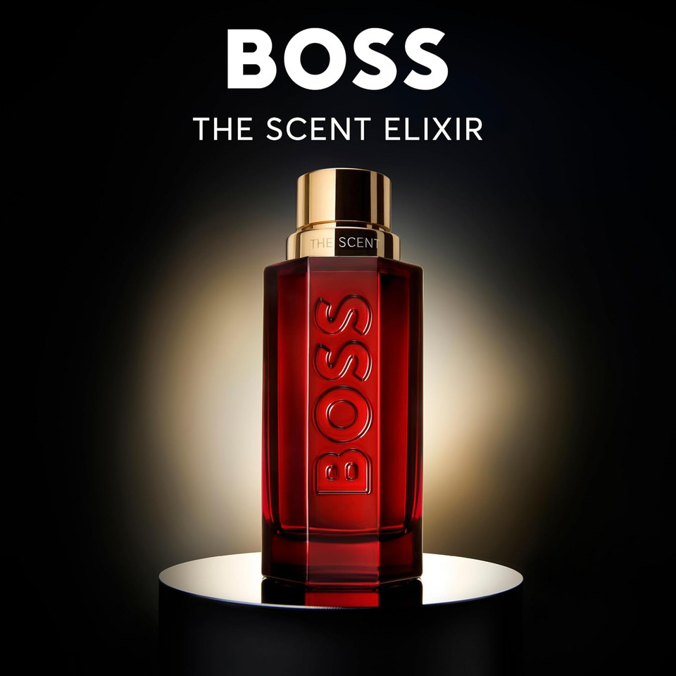 BOSS The Scent Elixir for Him - Ambery Fragrance with Notes of Pimento, Lavandin Absolute and Sandalwood - High Longevity - 50ml