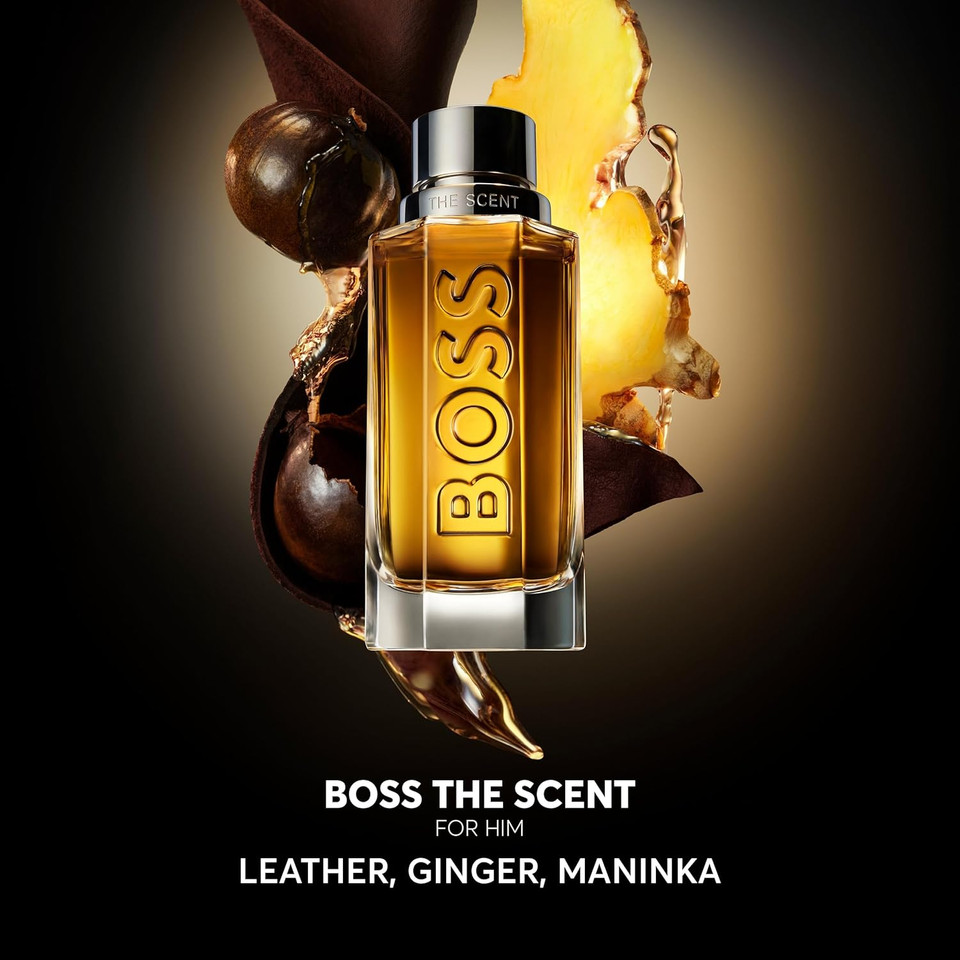 BOSS The Scent - Eau de Toilette for Him - Ambery & Woody Fragrance With Notes Of Ginger, Maninka Fruit, Leather Accords - Medium Longevity - 200ml
