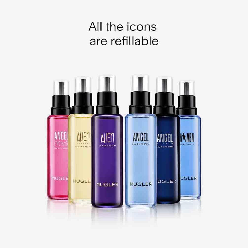 Mugler Angel Eau de Parfum, Ambery Gourmand Women's Fragrance, 100ml Refill Bottle