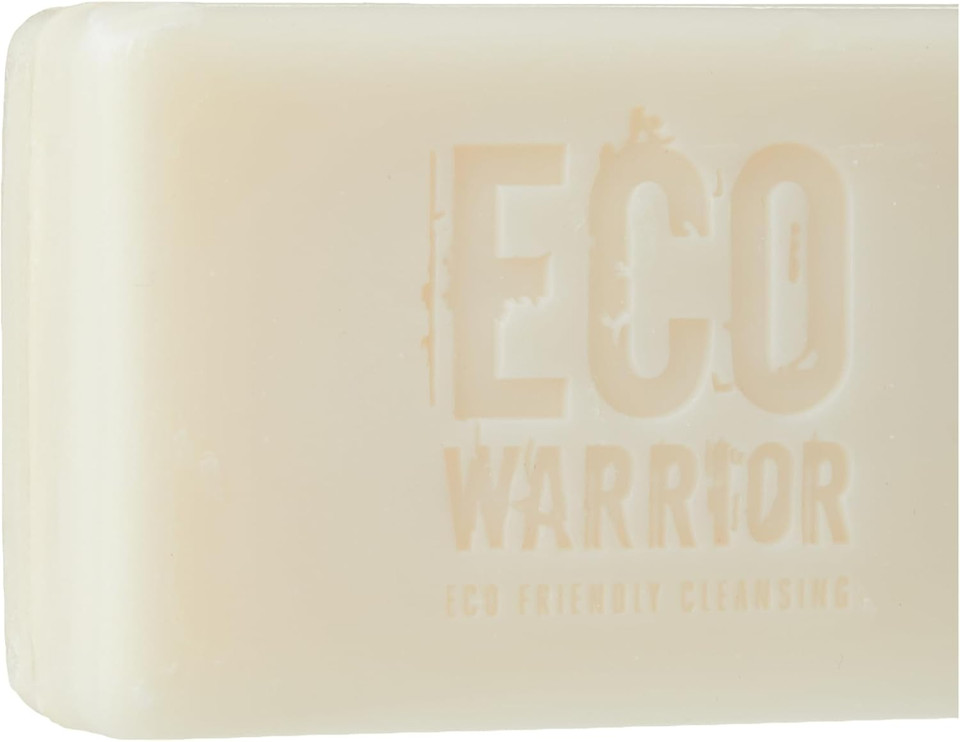 Eco Warrior Shaving Soap Bar | Shaving Bar For Men & Women | Vegan, Natural, eco friendly, Cruelty-Free | No SLS or Parabens | Contains Moisturising Coconut Oil & Shea Butter, Bergamot & Lime | 100g