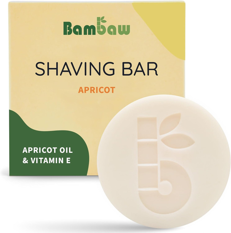 Bambaw | Shaving Bar for Women | 80g | Apricot Oil & Vitamin E Natural Soap Bar | Vegan Shave Soap for all Skin Types | Apricot Shaving Block Bambaw | Shaving Bar for Women | 80g | Apricot Oil & Vitamin E Natural Soap Bar | Vegan Shave Soap for all Skin Types | Apricot Shaving Block