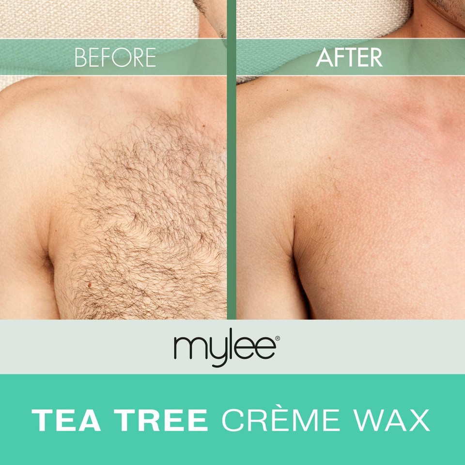 Mylee Tea Tree Soft Creme Wax for Sensitive Skin 450g, Wax Heater Friendly, Ideal for All Body Area Stubborn Coarse Hair Removal Mylee Tea Tree Soft Creme Wax for Sensitive Skin 450g, Wax Heater Friendly, Ideal for All Body Area Stubborn Coarse Hair Removal