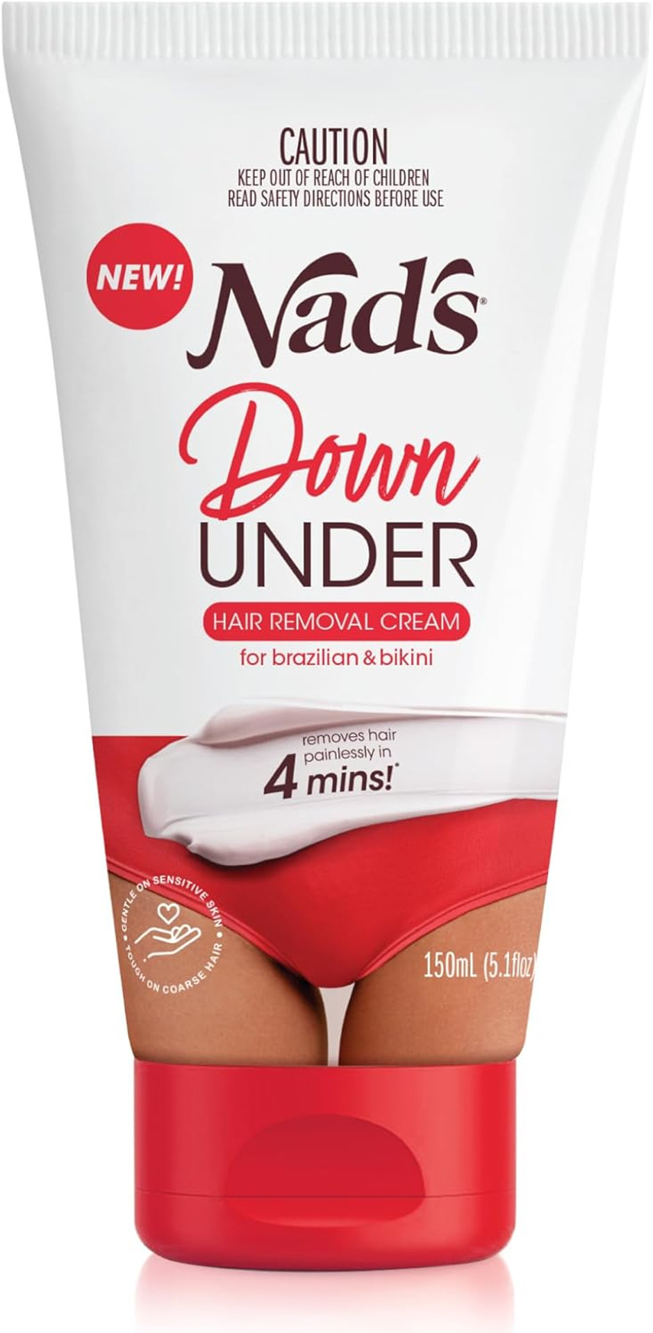 Nad's Down Under Cream for Women, Intimate Hair Removal Cream 150 ml