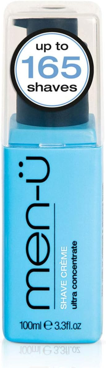 men-ü High-Performance Shaving Cream w/UP TO 165 SHAVES, mens shaving cream with Long Lasting/Ultra-Concentrate Formula with Tea Tree oil/Lubricants & Moisturisers, shaving cream mens 100ml