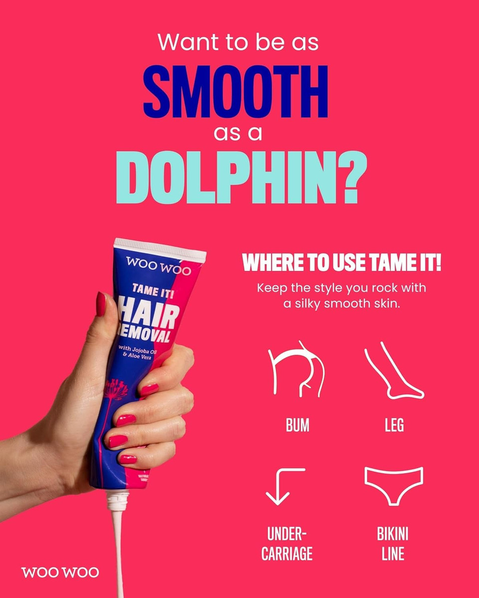 WooWoo Tame It! Natural Intimate Hair Removal Cream 50 ml (Pack of 2)