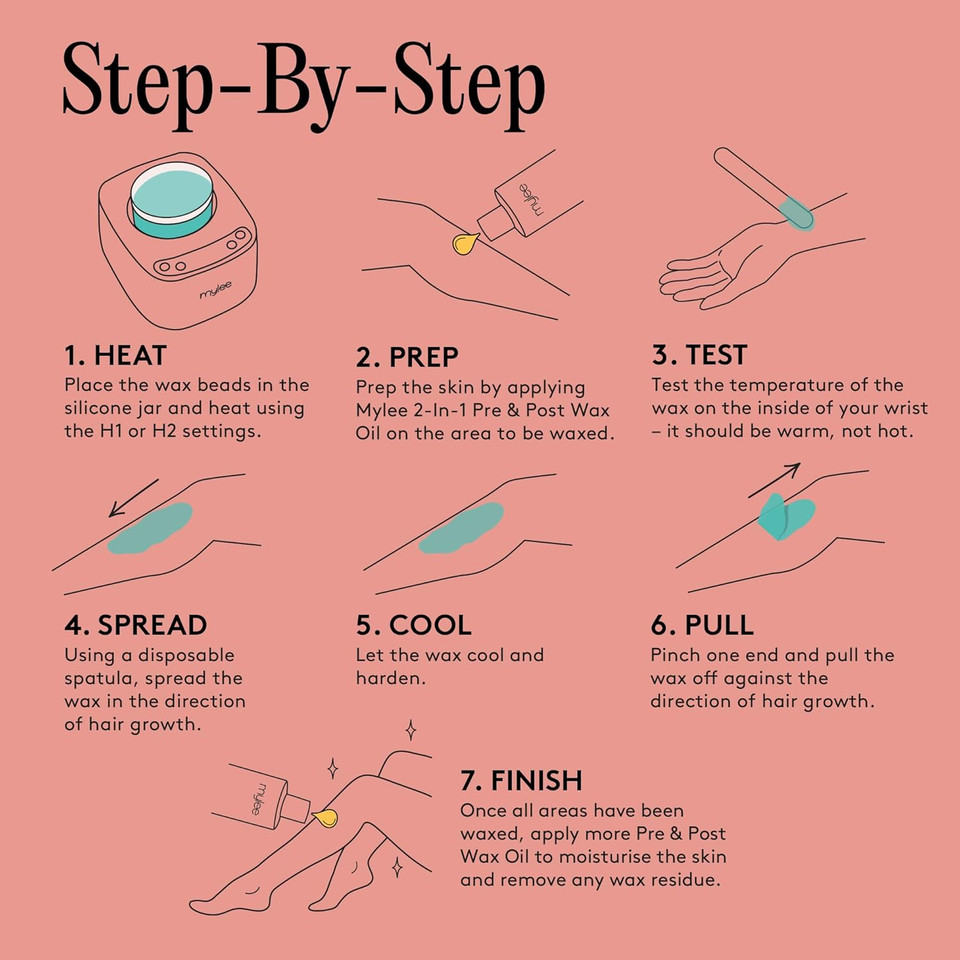 Mylee Advanced Stripless Wax 500g [Wild Rose] Professional Hard Wax Beads, Painless Hair Removal, No Strips Needed, Peelable Hot Wax for Hair Removal, Full Body, Face, Bikini, Brazilian, Hollywood