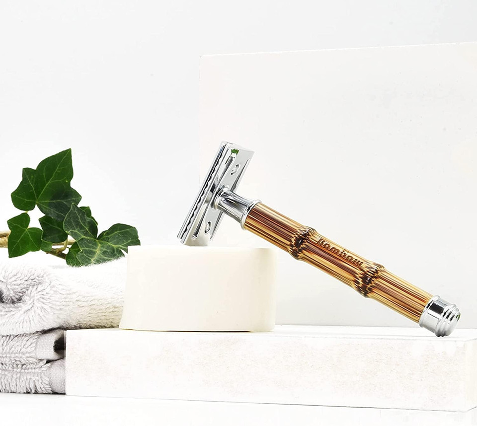 Bamboo Safety Razor| Razors for Men and Women | Double Edge Safety Razor | Fits All DE Razor Blades | Eco-Friendly and Reusable Razors | Classic Safety Razor | Bambaw