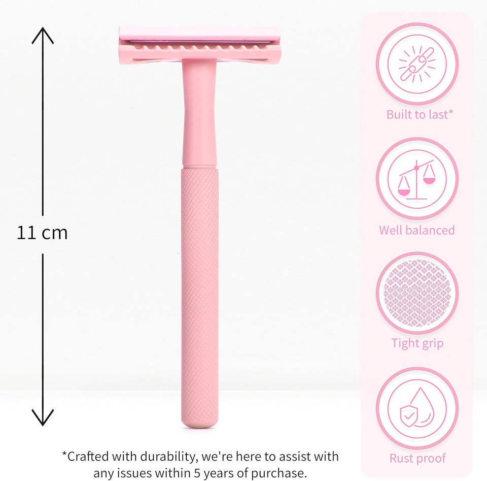 Bambaw Pink Metal Eco Friendly Safety Razor for Ladies