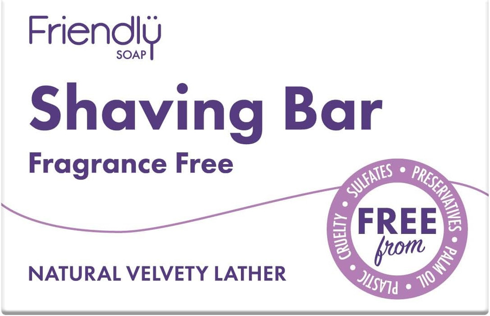 Friendly Soap - Naked & Natural Orange & Lavender Shaving Bars (7 x 95g), Rich, Soothing, Refreshing, Plant-Based, Cruelty-Free, Made By Hand, No Preservatives or Sulphates, Sustainable, Recyclable
